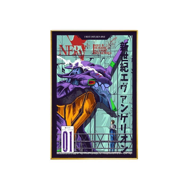 Evangelion Anime Merchandise - สินค้าอนิเมะ EVA-01 TEST TYPE โปสเตอร์การ์ตูนน่ารัก ของตกแต่งห้องนอนนักเรียนโอตาคุ