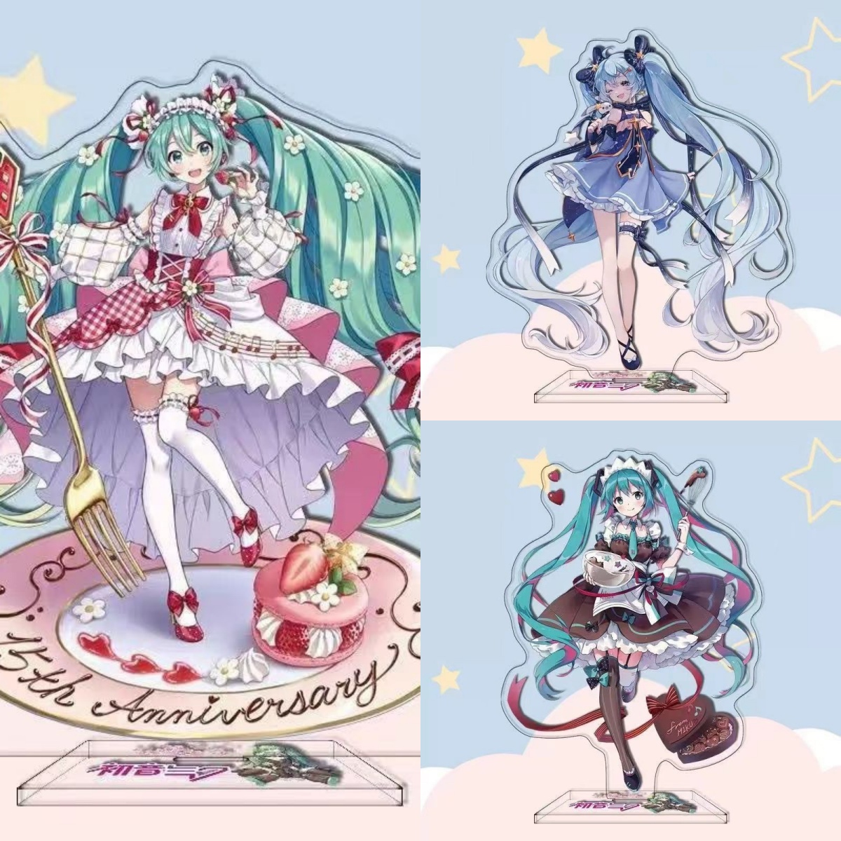 Anime Merch - ตุ๊กตาอะคริลิกตัวละครอนิเมะฮัตสึเนะ มิกุ นักร้องเสมือนจริง ของตกแต่งโต๊ะทำงาน ของสะสมสำหรับแฟนคลับ ของขวัญ