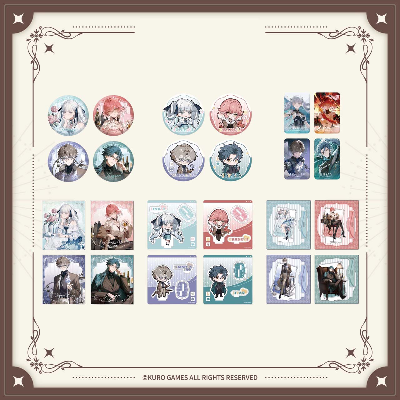 Anime Merch - ซันซีย่า วูเธอริง เวฟส์สินค้าอย่างเป็นทางการของแท้ MXSG ซีรีส์ตราอะคริลิคขาตั้งจินซี ชางลี่