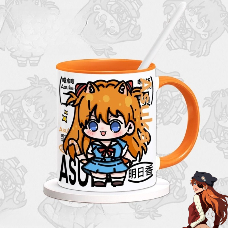 แก้วน้ำลายการ์ตูน EVA Asuka La - Evangelion Anime Merchandise บทวิจารณ์และราคา